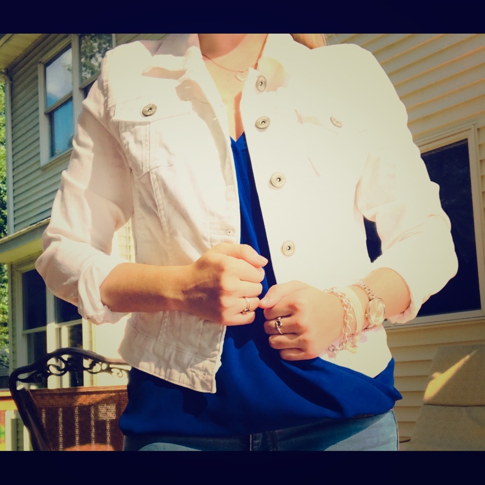 White denim jacket